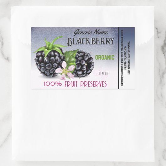 Bramen Inblikken Rechthoekige Sticker (Tas)