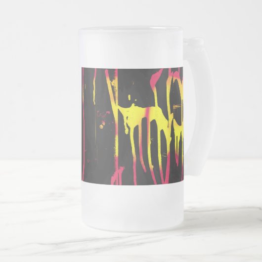 bramen, schuurtjes en bacchanische gevorste glasbi matglas bierpul (Voorkant rechts)