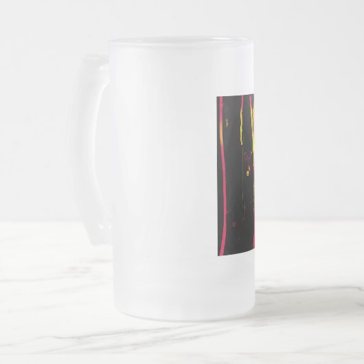 bramen, schuurtjes en bacchanische gevorste glasbi matglas bierpul (Voorkant links)