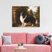 Bramen, Shetland Sheepdog Canvas Afdruk (Insitu (Woonkamer))