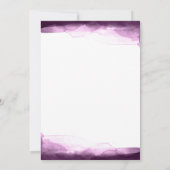 Bramenpaarse Aquarel Chic Moderne Trouw Kaart (Achterkant)