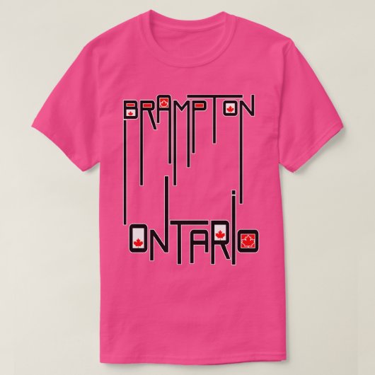 Brampton Ontario Vlag van Canada T-shirt (Design voorkant)