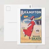Brampton Roller Schaats Advertentie Briefkaart (Voorkant / Achterkant)