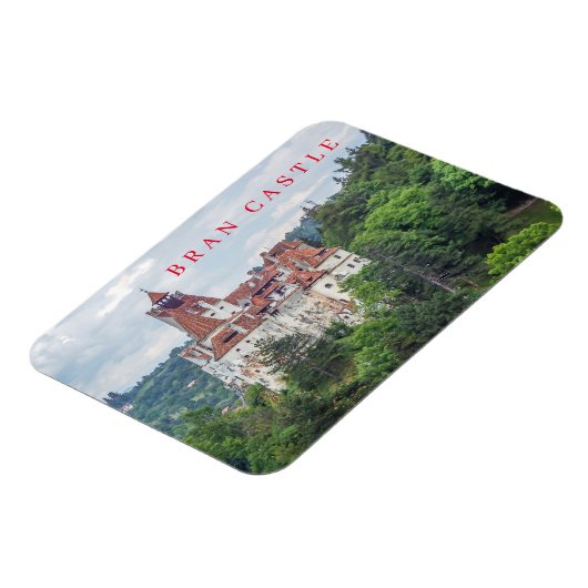 Bran Castle panoramisch uitzicht koelkastmagneet Magneet (Linkerzijde)