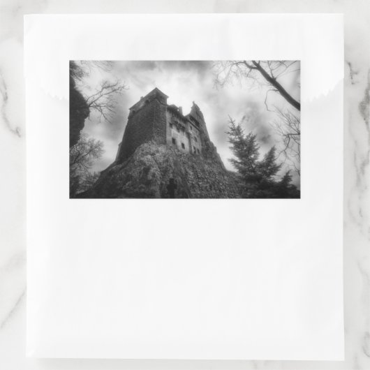 Bran Castle Rechthoekige Sticker (Tas)
