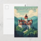  Bran Castle Roemenië Briefkaart (Voorkant / Achterkant)