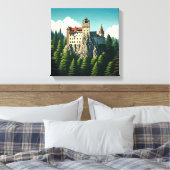 Bran Castle Roemenië Canvas Afdruk (Insitu (Slaapkamer))