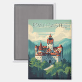  Bran Castle Roemenië Magneet (Voorkant / Achterkant)