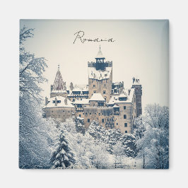 Bran Castle Roemenië Winter Magneet