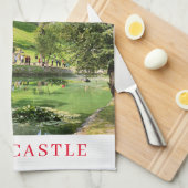 Bran Castle uitzicht theedoek (Quarter Fold)
