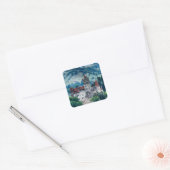 Bran castle vierkante sticker (Envelop)