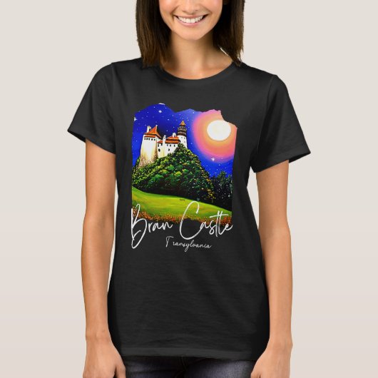 Bran Kasteel Transsylvanië Thuisbasis Van Dracula T-shirt (Voorkant)