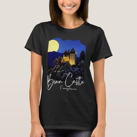 Bran Kasteel Transsylvanië Thuisbasis Van Dracula T-shirt (Voorkant)