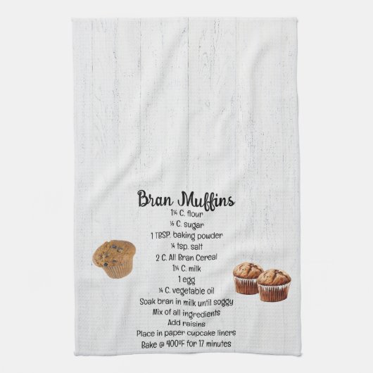 Bran Muffin Recept Theedoek (Verticaal)