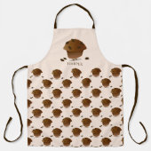 Bran Muffin Tan Brown Cartoon Character Name Food Schort (Voorkant)