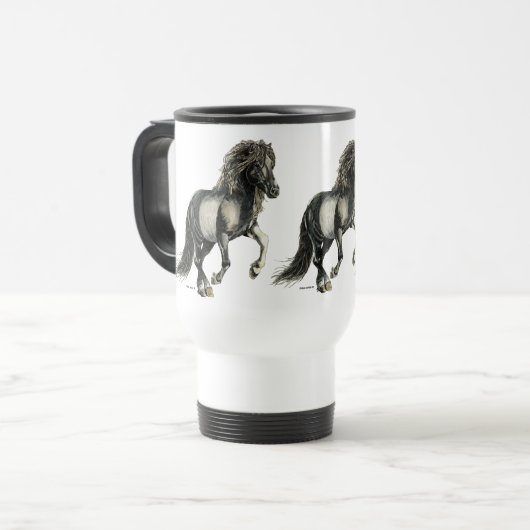 Brana Pinto IJslands paard Reisbeker (Voorkant links)