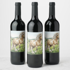 Brana Pinto Palomino IJslandse Aquarel Wijn Etiket