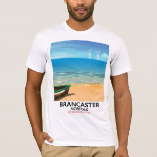 Brancaster Norfolk Railway Strand reisposter T-shirt