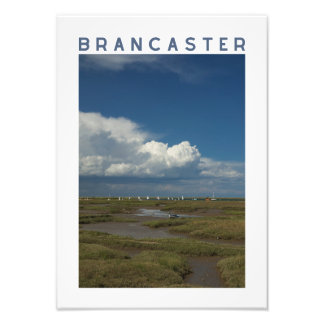 Brancaster Norfolk Salt Marsh and Sailing Boats Foto Afdruk