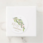 Branch and Berries Vrolijk Kerstfeest Bedankjes Labels (In situ)