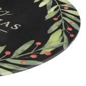 Branch Berries op zwarte kerst Snijplank (Hoek)