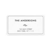 Branch Black and White Large Return-adreslabel Etiket (Voorkant)