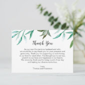 Branch Boho Bruiloft Dank u kaart (Staand voorkant)