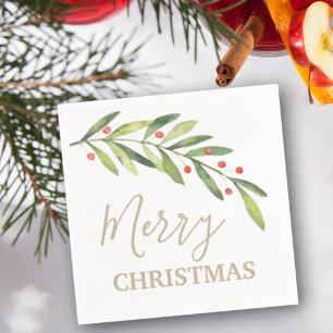 Branch en Berries Kerst Servet