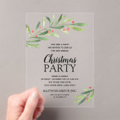 Branch en bessen kerstfeest acryl uitnodigingen (Insitu (Draagbaar))