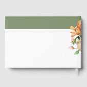 Branch en perzik Frose Flowers bloemenbruiloft fol Gastenboek (Achterkant)