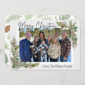 Branch en Pinecone Kerstkaart (Voorkant / Achterkant)