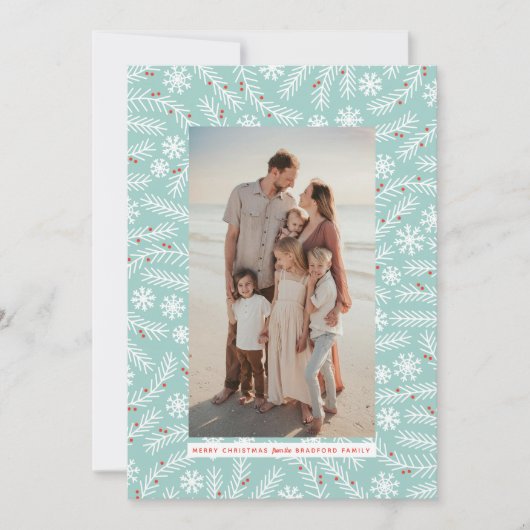 Branch en Snowflake Lijst feestdag kerst (Voorkant)