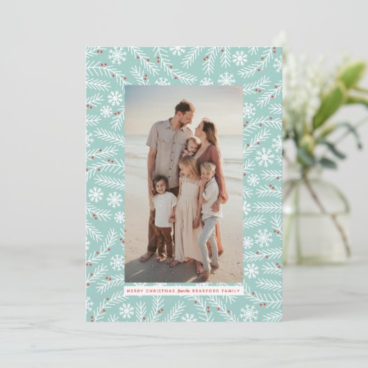 Branch en Snowflake Lijst feestdag kerst (Staand voorkant)
