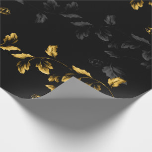Branch Floral Vine 2 van Black and Gold Leaf Branc Cadeaupapier