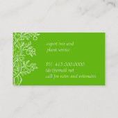 Branch fruitboom tuinarchitect of tuinman bedrijf visitekaartje (Achterkant)