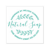 Branch Leaves Wreater Natural Soap Zelfinktende Stempel (Design)