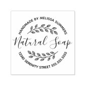 Branch Leaves Wreath Natural Soap Zelfinktende Stempel (Design)
