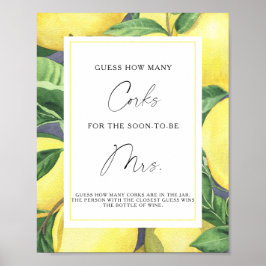 Branch Lemons - raad eens hoeveel kurken Poster