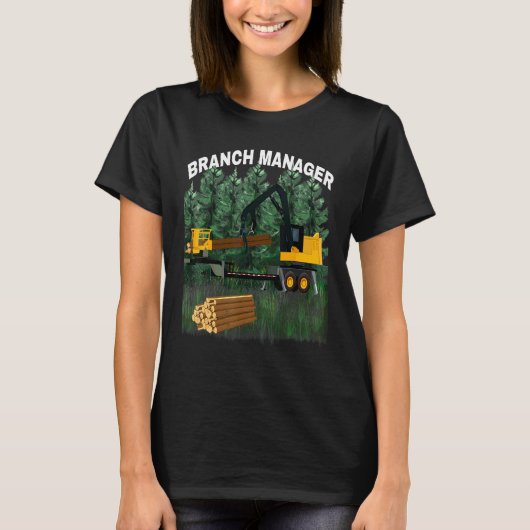 Branch Manager gele logaringapparatuur T-shirt (Voorkant)