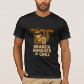 Branch Manager of Chill – Funny Sloth with Sunglas T-shirt (Voorkant)