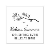 Branch met Blossom Return-adres Zelfinktende Stempel (Design)