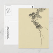 Branch met Leaves & Berries, Hokusai Fine Art Briefkaart (Voorkant / Achterkant)