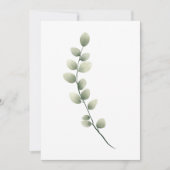 Branch met lichtgroene bladeren in Waterverf stijl Feestdagenkaart (Voorkant)