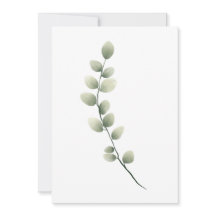 Branch met lichtgroene bladeren in Waterverf stijl