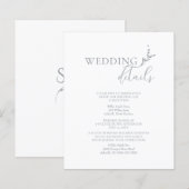Branch Minimalist Wit & Zilver Wedding Details (Voorkant / Achterkant)