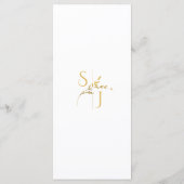 Branch Minimalistische Witte en Gouden Moderne Huw Menu (Achterkant)