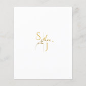 Branch Minimalistische Witte en Gouden Trouwdetail (Achterkant)