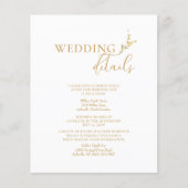 Branch Minimalistische Witte en Gouden Trouwdetail (Voorkant)