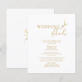 Branch Minimalistische Witte en Gouden Trouwdetail