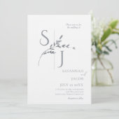 Branch minimalistische witte en zilveren moderne b kaart (Staand voorkant)